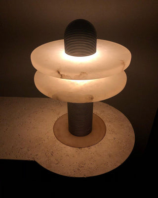 Comet Minimalist Alabaster Table Light