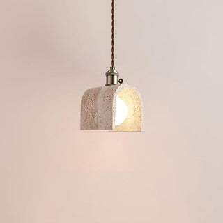 Alagusmo Contemporary Travertine Pendant Light