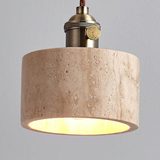 Alagusmo Contemporary Travertine Pendant Light