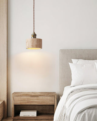 Alagusmo Contemporary Travertine Pendant Light