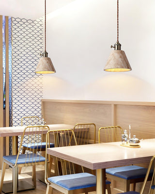 Alagusmo Contemporary Travertine Pendant Light