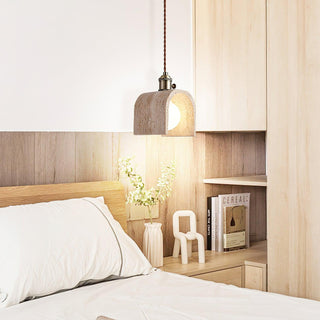 Alagusmo Contemporary Travertine Pendant Light