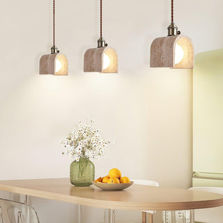 Alagusmo Contemporary Travertine Pendant Light