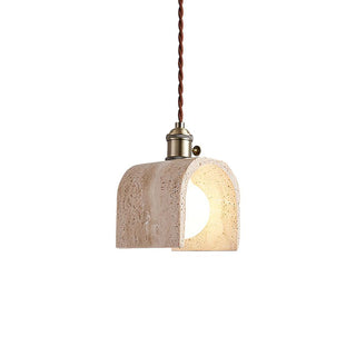 Alagusmo Contemporary Travertine Pendant Light