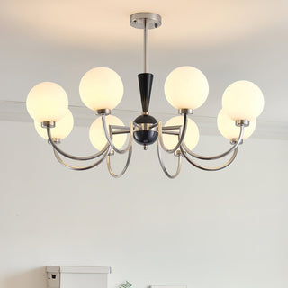 Caden Mid Century Metal Glass Chandelier