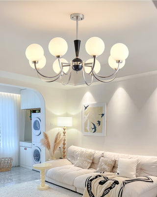 Caden Mid Century Metal Glass Chandelier