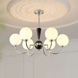 Caden Mid Century Metal Glass Chandelier