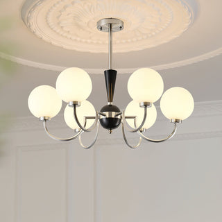 Caden Mid Century Metal Glass Chandelier