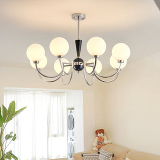 Caden Mid Century Metal Glass Chandelier
