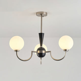 Caden Mid Century Metal Glass Chandelier