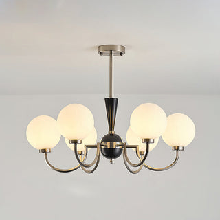 Caden Mid Century Metal Glass Chandelier