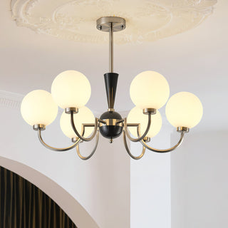 Caden Mid Century Metal Glass Chandelier