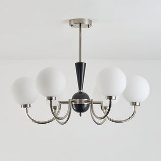 Caden Mid Century Metal Glass Chandelier