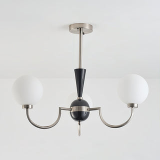 Caden Mid Century Metal Glass Chandelier