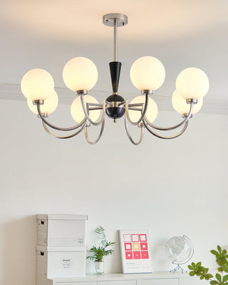 Caden Mid Century Metal Glass Chandelier