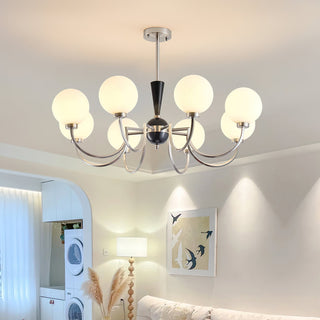 Caden Mid Century Metal Glass Chandelier