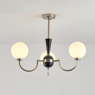 Caden Mid Century Metal Glass Chandelier