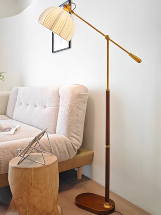 Orion Adjustable Metal Fabric Floor Lamp