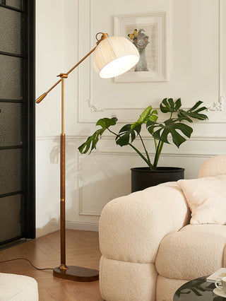 Orion Adjustable Metal Fabric Floor Lamp