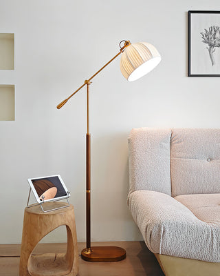 Orion Adjustable Metal Fabric Floor Lamp