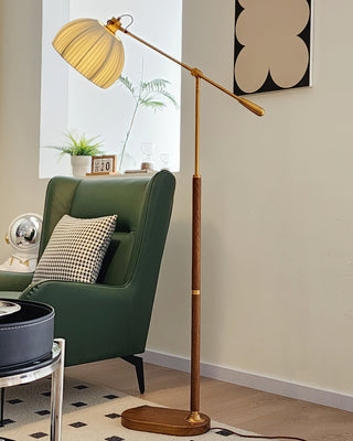 Orion Adjustable Metal Fabric Floor Lamp