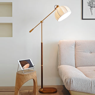 Orion Adjustable Metal Fabric Floor Lamp