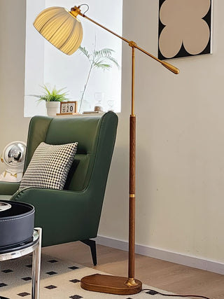 Orion Adjustable Metal Fabric Floor Lamp