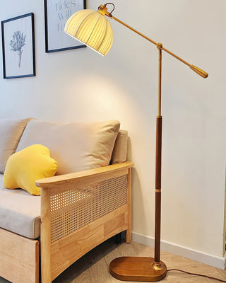 Orion Adjustable Metal Fabric Floor Lamp
