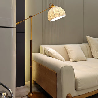 Orion Adjustable Metal Fabric Floor Lamp