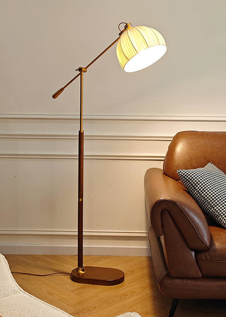 Orion Adjustable Metal Fabric Floor Lamp