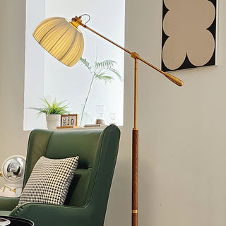 Orion Adjustable Metal Fabric Floor Lamp