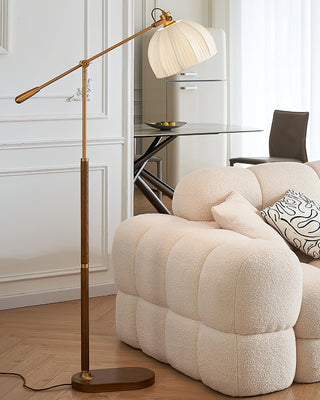 Orion Adjustable Metal Fabric Floor Lamp