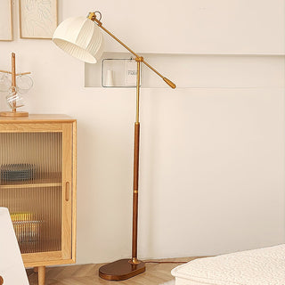 Orion Adjustable Metal Fabric Floor Lamp