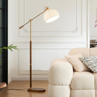 Orion Adjustable Metal Fabric Floor Lamp
