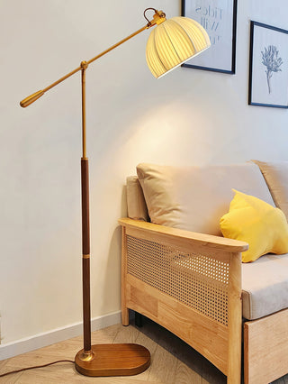 Orion Adjustable Metal Fabric Floor Lamp