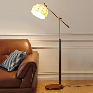 Orion Adjustable Metal Fabric Floor Lamp