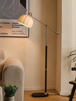 Orion Adjustable Metal Fabric Floor Lamp