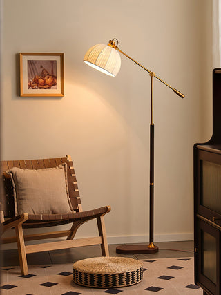 Orion Adjustable Metal Fabric Floor Lamp
