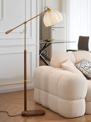 Orion Adjustable Metal Fabric Floor Lamp