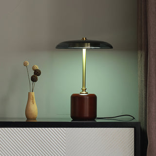 Alaula Lacquered Wood Metal Table Lamp