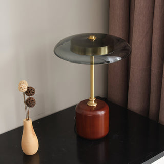 Alaula Lacquered Wood Metal Table Lamp
