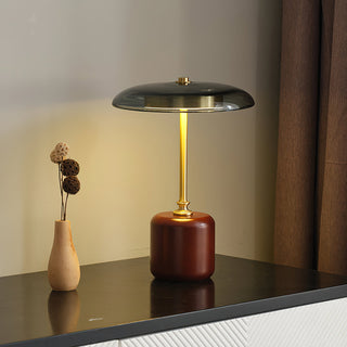 Alaula Lacquered Wood Metal Table Lamp