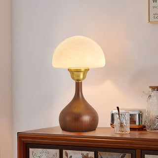 Alice Modern Glass Wood Table Lamp
