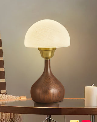 Alice Modern Glass Wood Table Lamp
