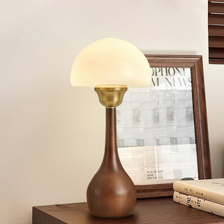 Alice Modern Glass Wood Table Lamp