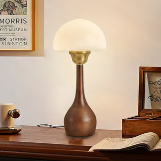Alice Modern Glass Wood Table Lamp