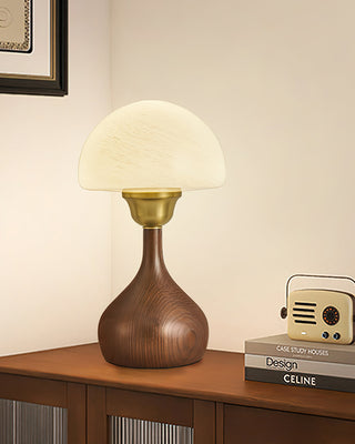 Alice Modern Glass Wood Table Lamp