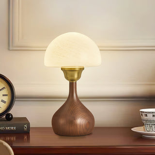 Alice Modern Glass Wood Table Lamp