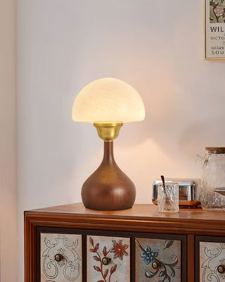 Alice Modern Glass Wood Table Lamp