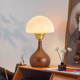Alice Modern Glass Wood Table Lamp